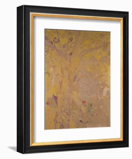 Tree Against a Yellow Background-Odilon Redon-Framed Giclee Print