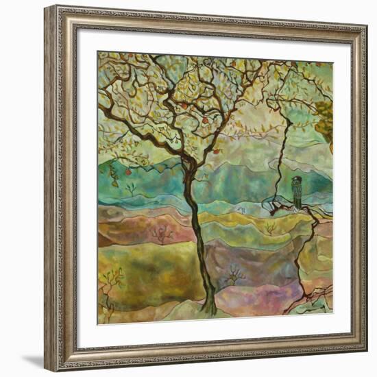 Tree And A Bird-Hyunah Kim-Framed Premium Giclee Print