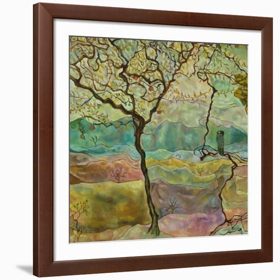 Tree And A Bird-Hyunah Kim-Framed Premium Giclee Print