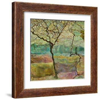 Tree And A Bird-Hyunah Kim-Framed Art Print