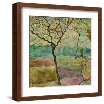 Tree And A Bird-Hyunah Kim-Framed Art Print