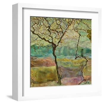 Tree And A Bird-Hyunah Kim-Framed Art Print