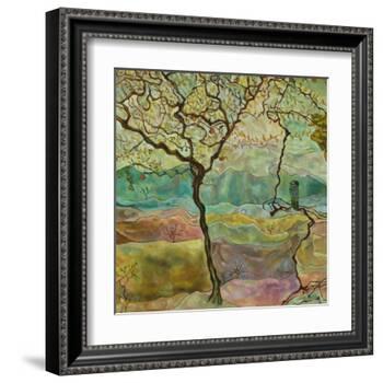 Tree And A Bird-Hyunah Kim-Framed Art Print