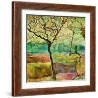 Tree And A Bird-Hyunah Kim-Framed Art Print