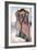 Tree and House-Amedeo Modigliani-Framed Art Print