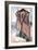 Tree and House-Amedeo Modigliani-Framed Art Print