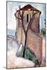 Tree and House-Amedeo Modigliani-Mounted Art Print