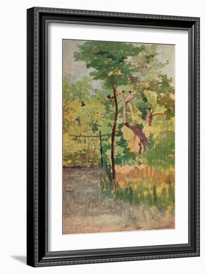 'Tree and Woodpath', c19th century-Giovanni Fattori-Framed Giclee Print