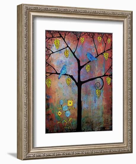 Tree Art Feathered Friends-Blenda Tyvoll-Framed Premium Giclee Print