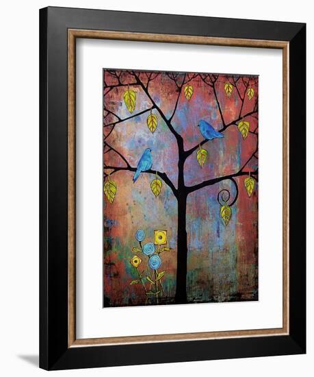 Tree Art Feathered Friends-Blenda Tyvoll-Framed Premium Giclee Print