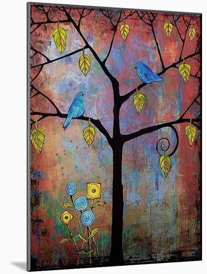 Tree Art Feathered Friends-Blenda Tyvoll-Mounted Art Print