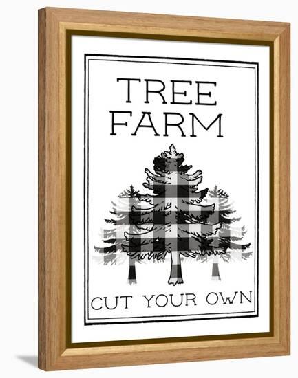Tree Farm Buffalo Plaid-Elizabeth Medley-Framed Stretched Canvas
