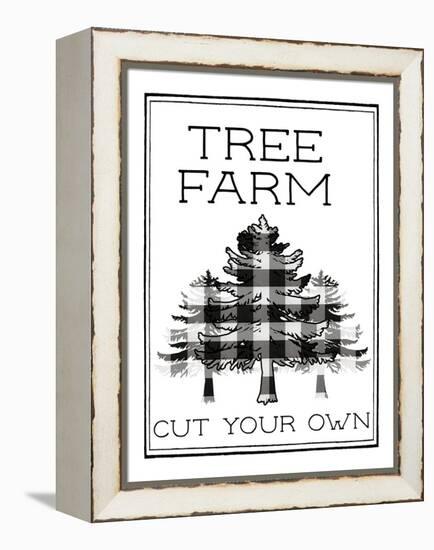 Tree Farm Buffalo Plaid-Elizabeth Medley-Framed Stretched Canvas