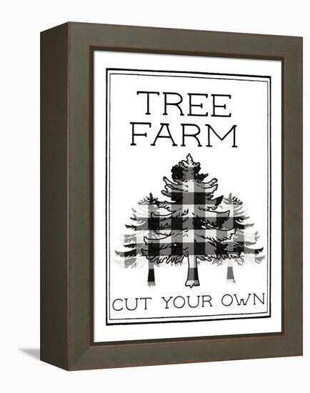 Tree Farm Buffalo Plaid-Elizabeth Medley-Framed Stretched Canvas