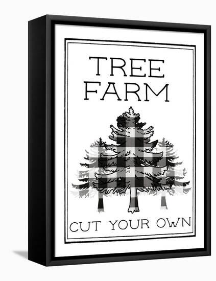 Tree Farm Buffalo Plaid-Elizabeth Medley-Framed Stretched Canvas