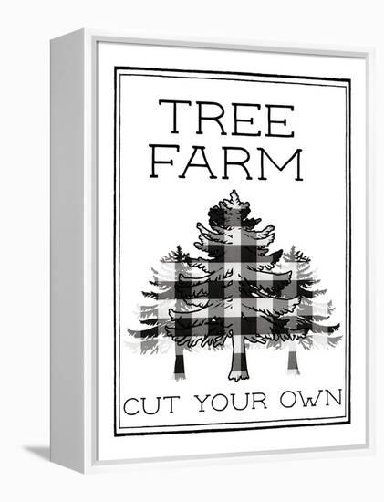 Tree Farm Buffalo Plaid-Elizabeth Medley-Framed Stretched Canvas