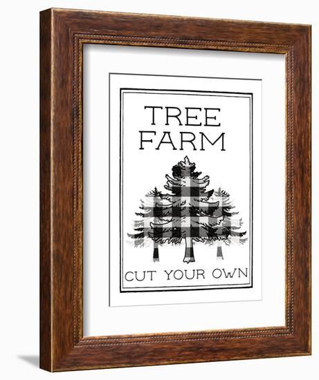 Tree Farm Buffalo Plaid-Elizabeth Medley-Framed Art Print