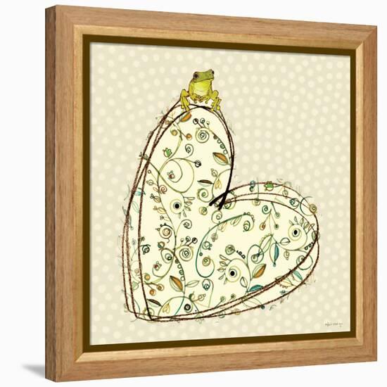 Tree Frog + Heart-Robbin Rawlings-Framed Stretched Canvas