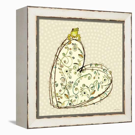 Tree Frog + Heart-Robbin Rawlings-Framed Stretched Canvas