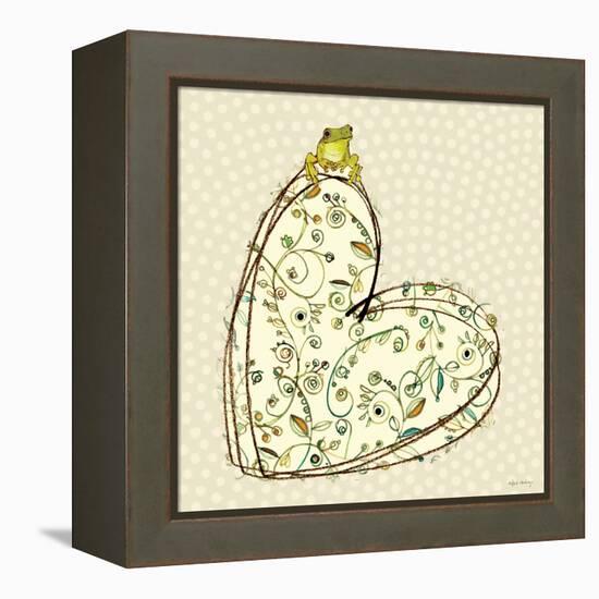 Tree Frog + Heart-Robbin Rawlings-Framed Stretched Canvas