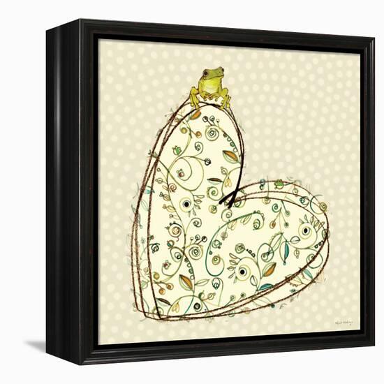 Tree Frog + Heart-Robbin Rawlings-Framed Stretched Canvas