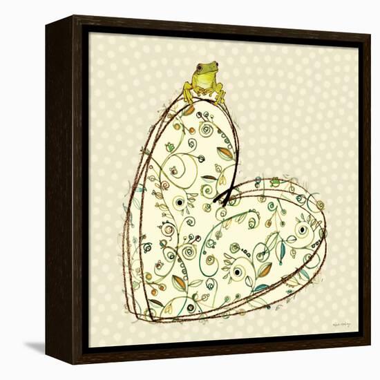 Tree Frog + Heart-Robbin Rawlings-Framed Stretched Canvas