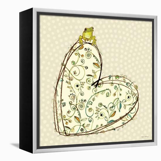 Tree Frog + Heart-Robbin Rawlings-Framed Stretched Canvas