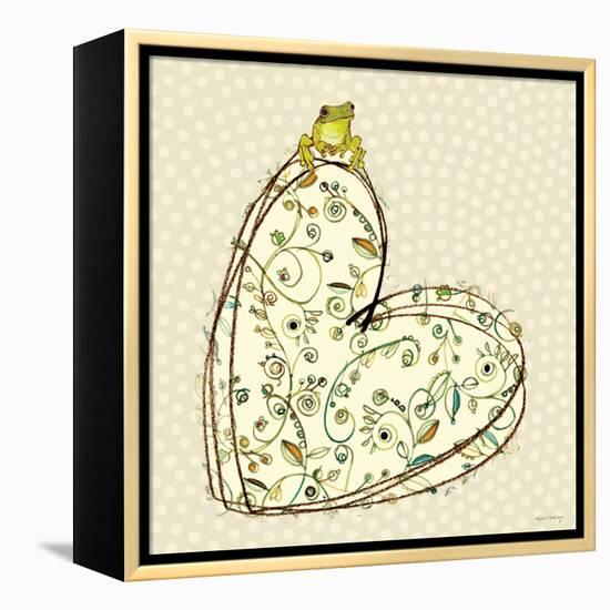 Tree Frog + Heart-Robbin Rawlings-Framed Stretched Canvas