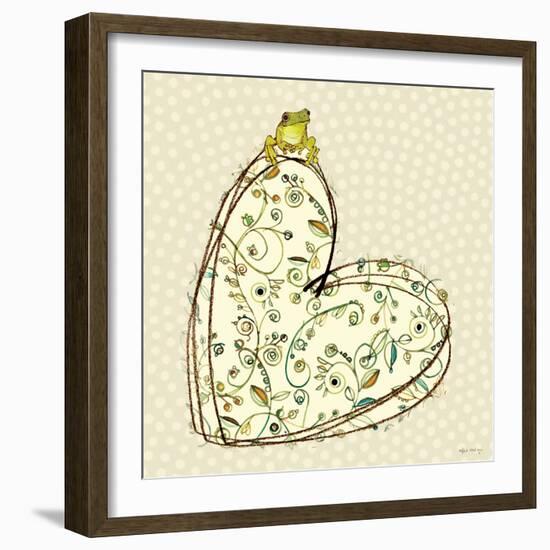 Tree Frog + Heart-Robbin Rawlings-Framed Art Print