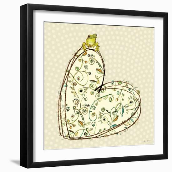 Tree Frog + Heart-Robbin Rawlings-Framed Art Print