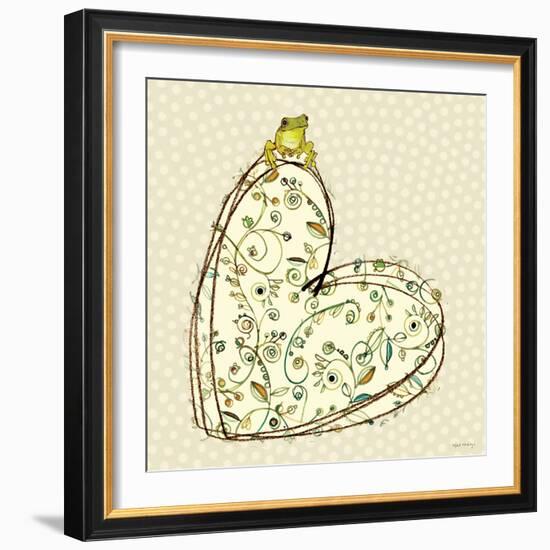 Tree Frog + Heart-Robbin Rawlings-Framed Art Print