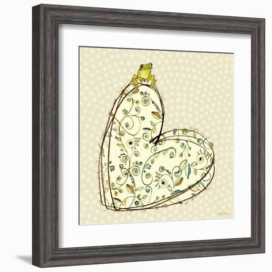 Tree Frog + Heart-Robbin Rawlings-Framed Art Print