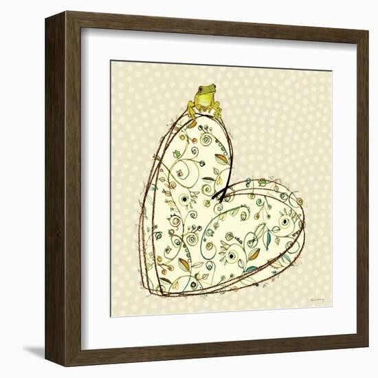 Tree Frog + Heart-Robbin Rawlings-Framed Art Print