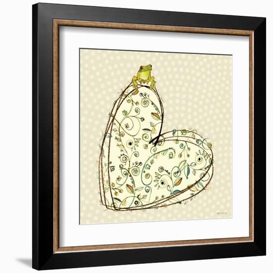 Tree Frog + Heart-Robbin Rawlings-Framed Art Print