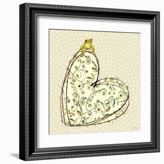 Tree Frog + Heart-Robbin Rawlings-Framed Art Print