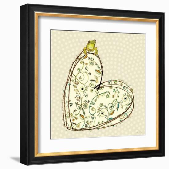 Tree Frog + Heart-Robbin Rawlings-Framed Art Print