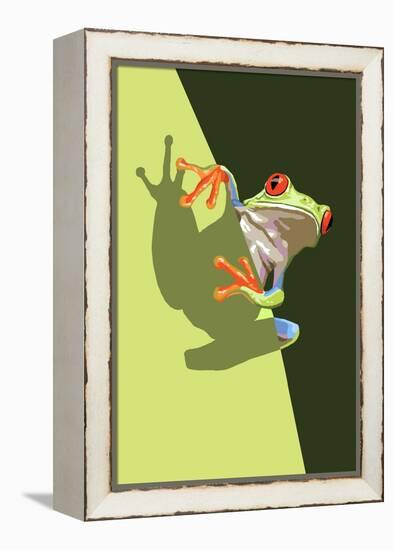 Tree Frog-Lantern Press-Framed Stretched Canvas