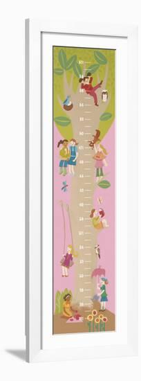 Tree House Growth Chart-Catrina Genovese-Framed Art Print