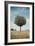 Tree in an Unmown Field with a Hill in the Background in Southern Burgenland, Austria-Rainer Schoditsch-Framed Photographic Print