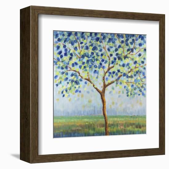 Tree in Blue-Libby Smart-Framed Art Print