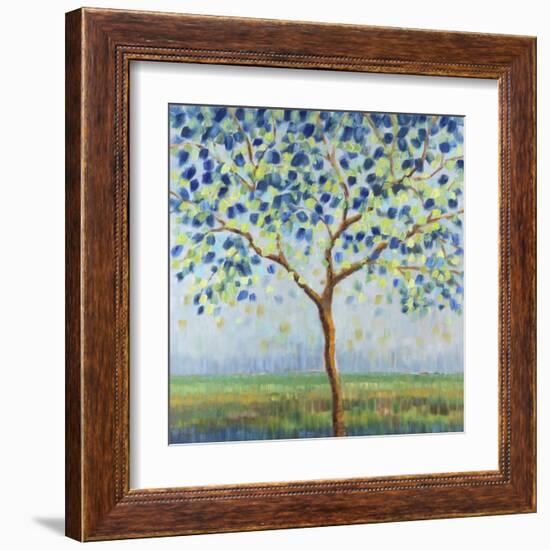 Tree in Blue-Libby Smart-Framed Art Print