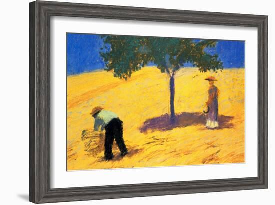 Tree in Cornfield-Auguste Macke-Framed Art Print