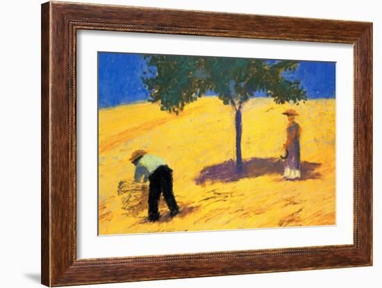 Tree in Cornfield-Auguste Macke-Framed Art Print