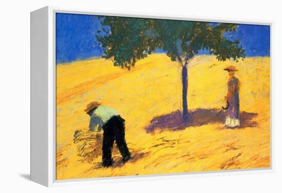 Tree In Cornfield-Auguste Macke-Framed Stretched Canvas