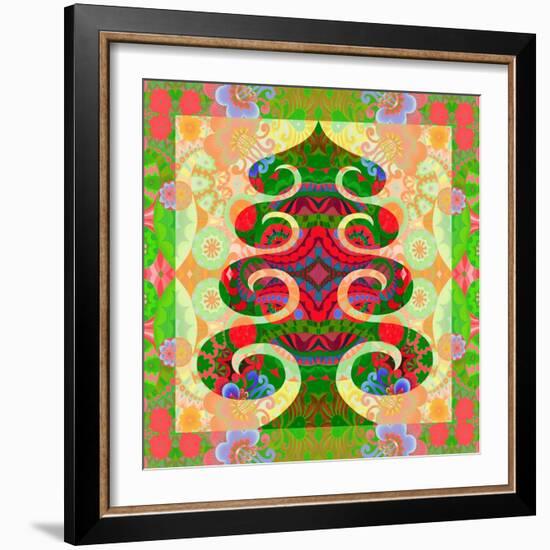 Tree in green, 2020, (oil on canvas)-Jane Tattersfield-Framed Giclee Print