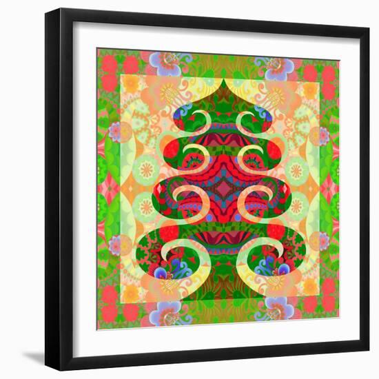 Tree in green, 2020, (oil on canvas)-Jane Tattersfield-Framed Giclee Print