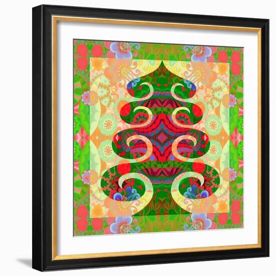 Tree in green, 2020, (oil on canvas)-Jane Tattersfield-Framed Giclee Print