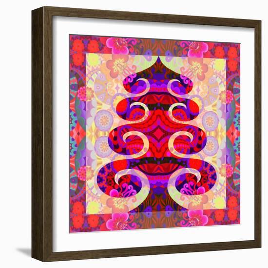 Tree in red, 2020, (oil on canvas)-Jane Tattersfield-Framed Giclee Print