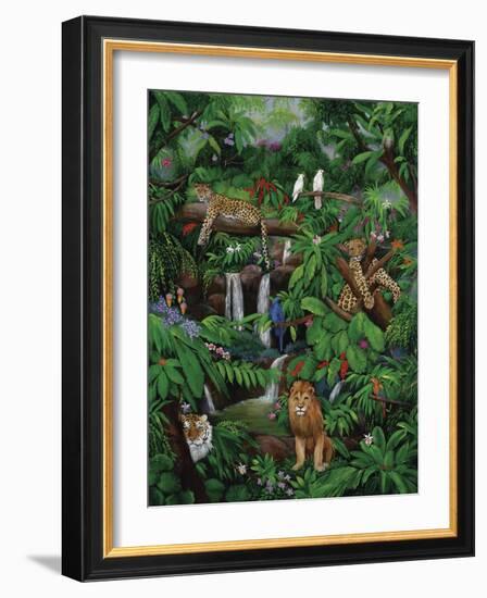 Tree Leopards-Betty Lou-Framed Giclee Print