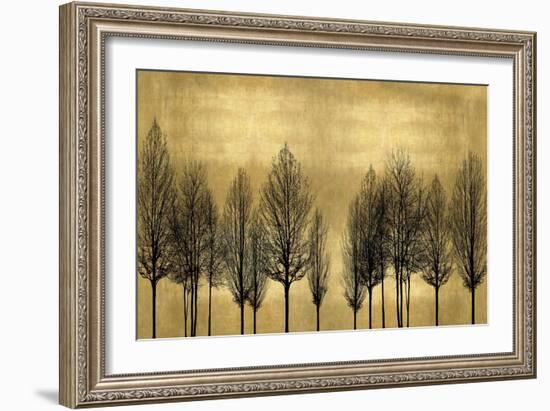 Tree Line on Gold-Kate Bennett-Framed Art Print